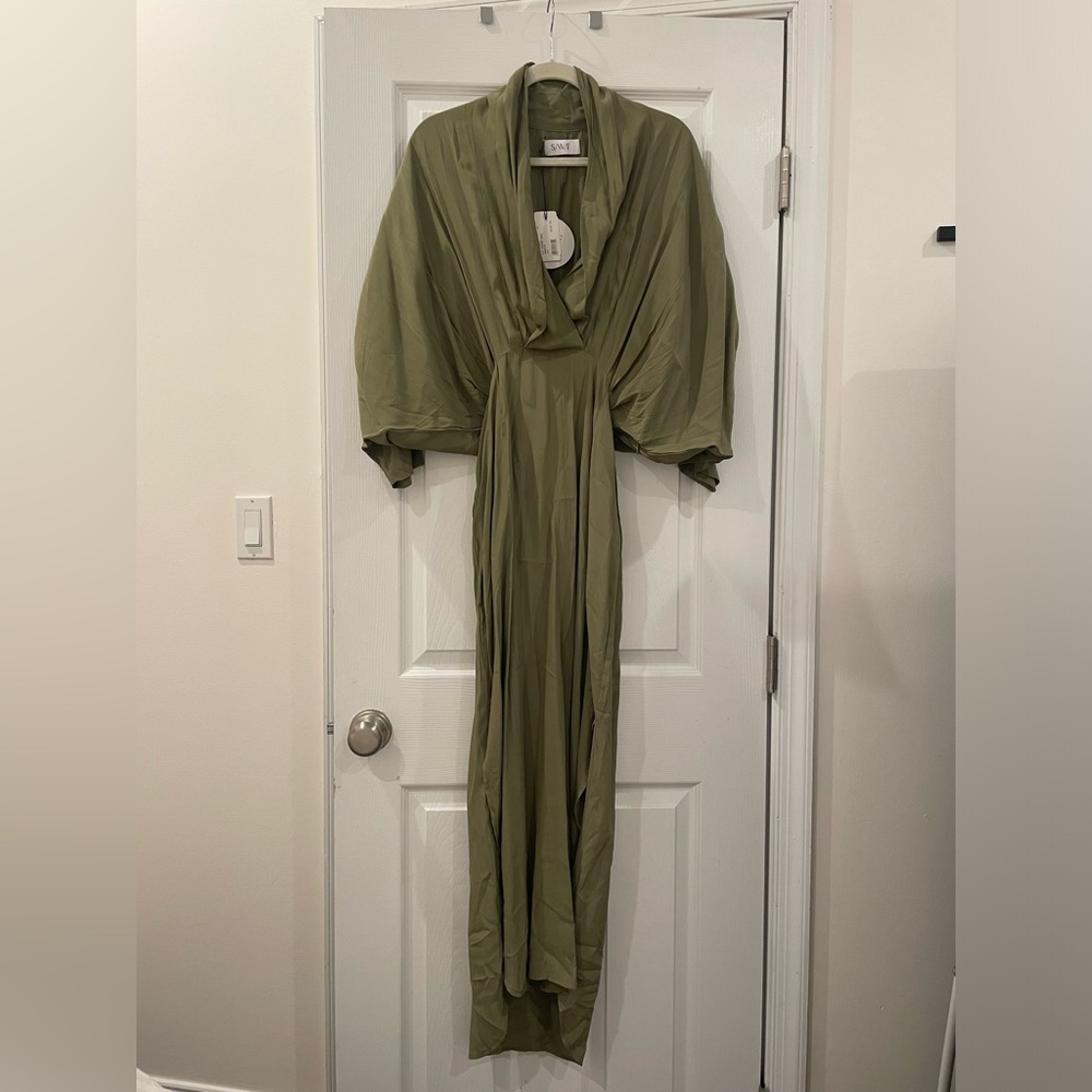 SWF Flowy Olive Green Dress